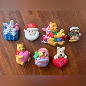 Holiday pins set, (7) from the 1970s